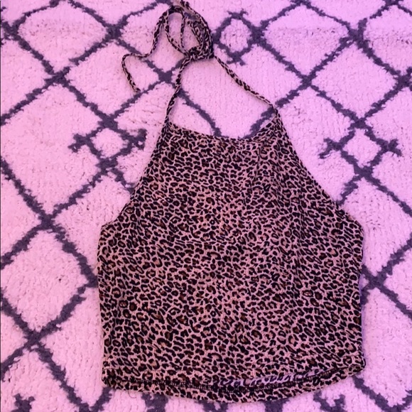 Leopard print crop top